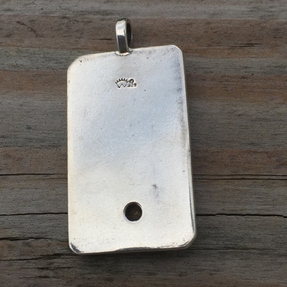 Sun Tarot Card Pendant .925 Sterling Silver w/ genuine Sunstone gem Made in USA - Picture 6 of 16